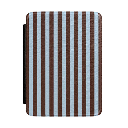 Blue Latte Stripes Kindle Case