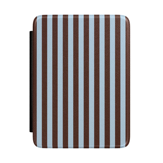 Blue Latte Stripes Kindle Case