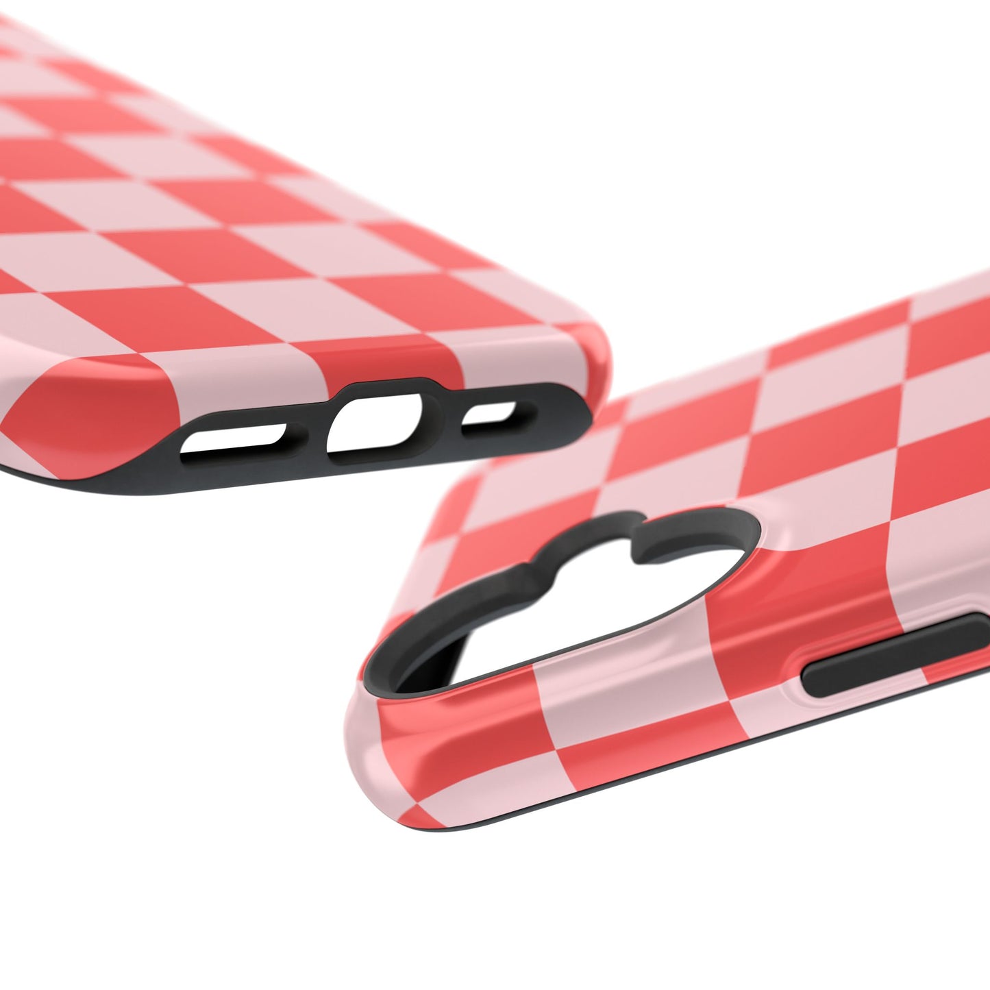 Red & Pink Checkered iPhone Case