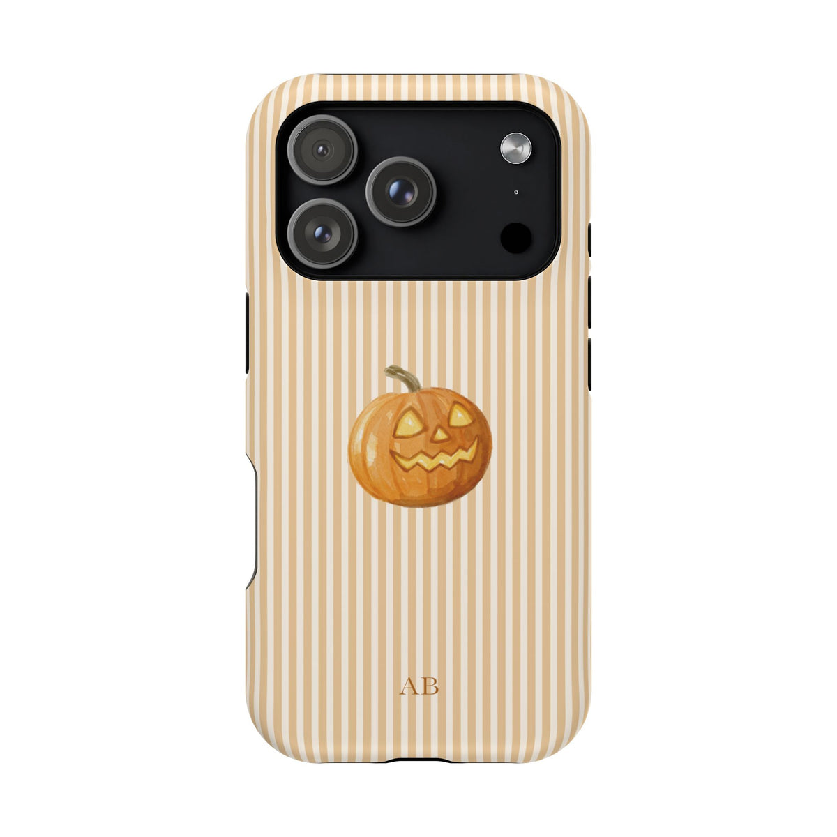 Custom Initials Pumpkin Cutie iPhone Case