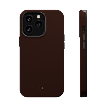 Custom Initials Mocha iPhone Case