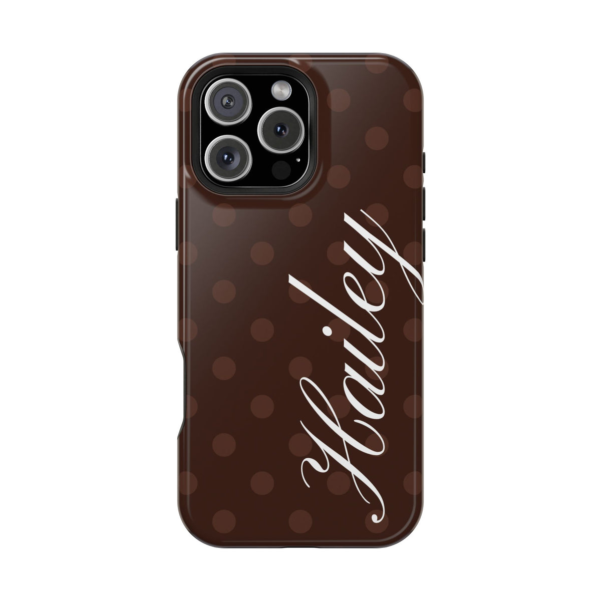 Custom Mocha Polka Dots iPhone Case