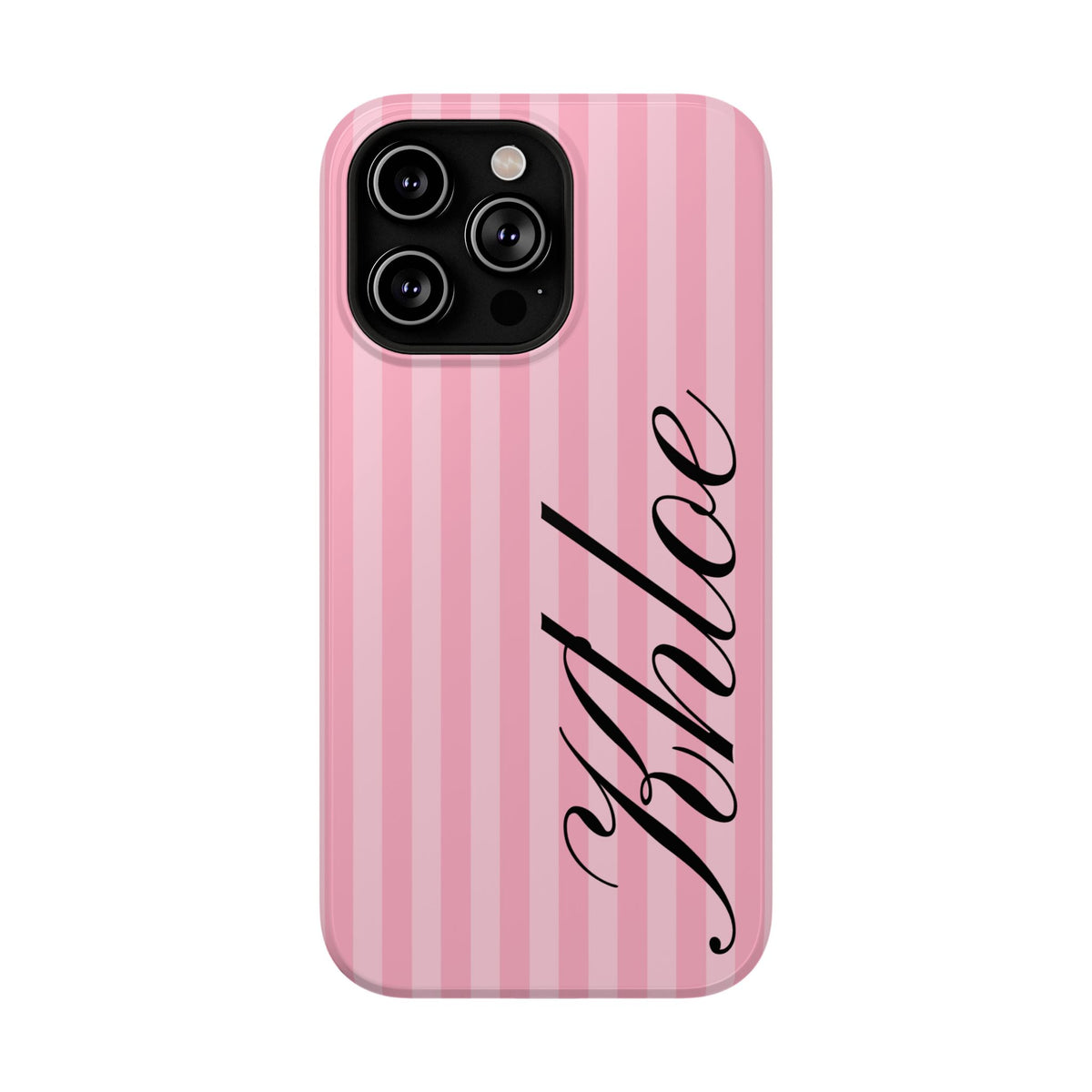 Personalized Bubblegum Stripes iPhone Case