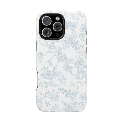 French Blue Toile iPhone Case