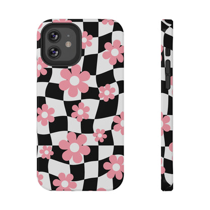 Floral Wavy Checkered iPhone Case from Stella Cases