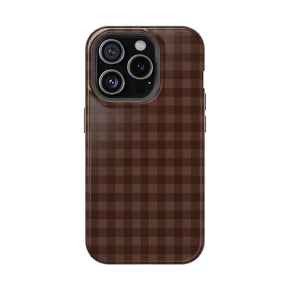 Brown Gingham iPhone Case