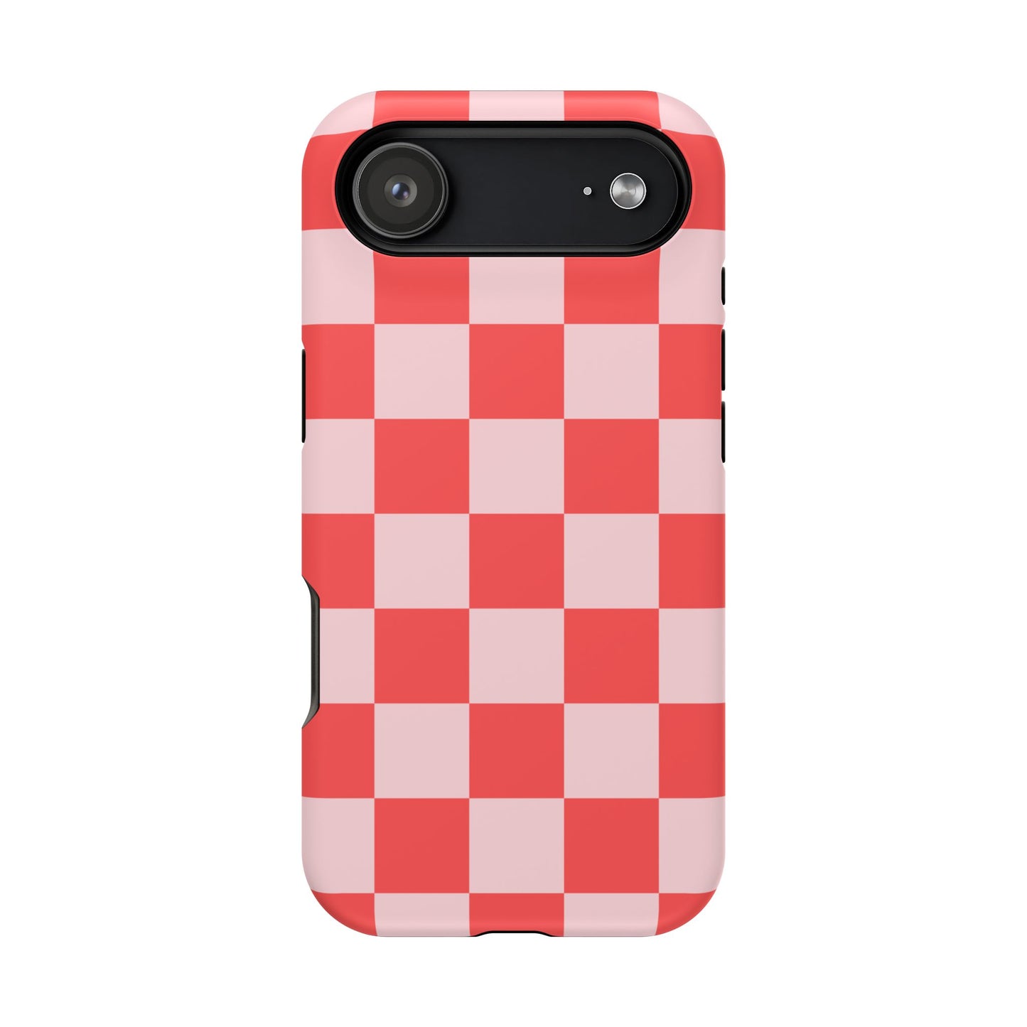 Red & Pink Checkered iPhone Case
