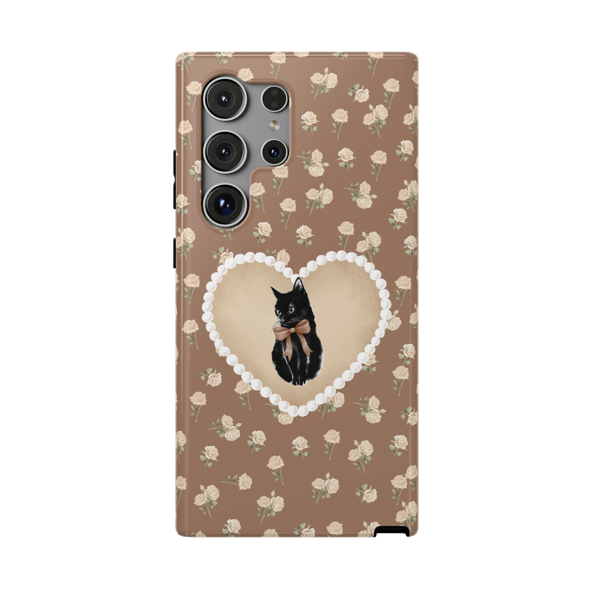 Brown Féline Roses Samsung Case