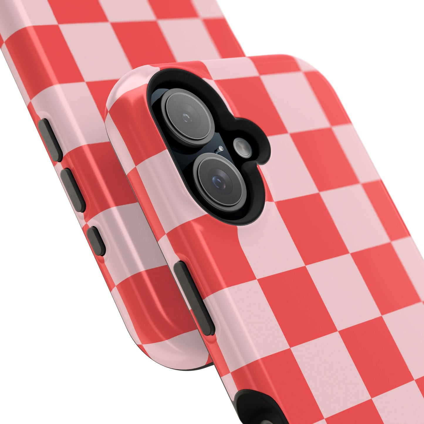 Red & Pink Checkered iPhone Case