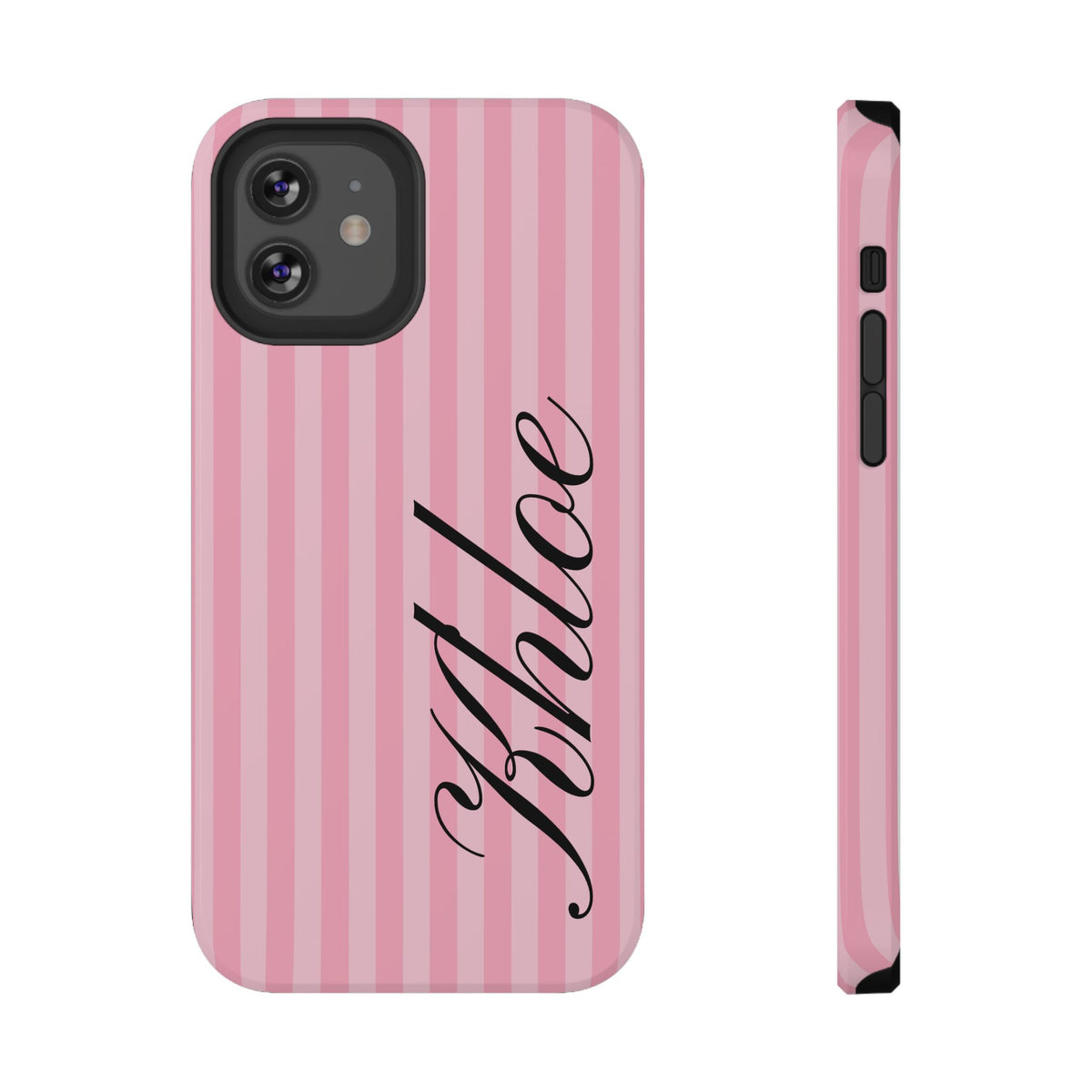 Personalized Bubblegum Stripes iPhone Case