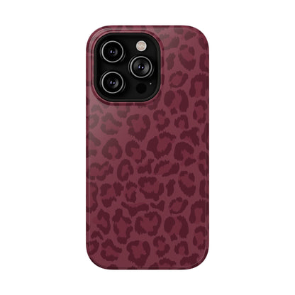 Burgundy Leopard iPhone Case
