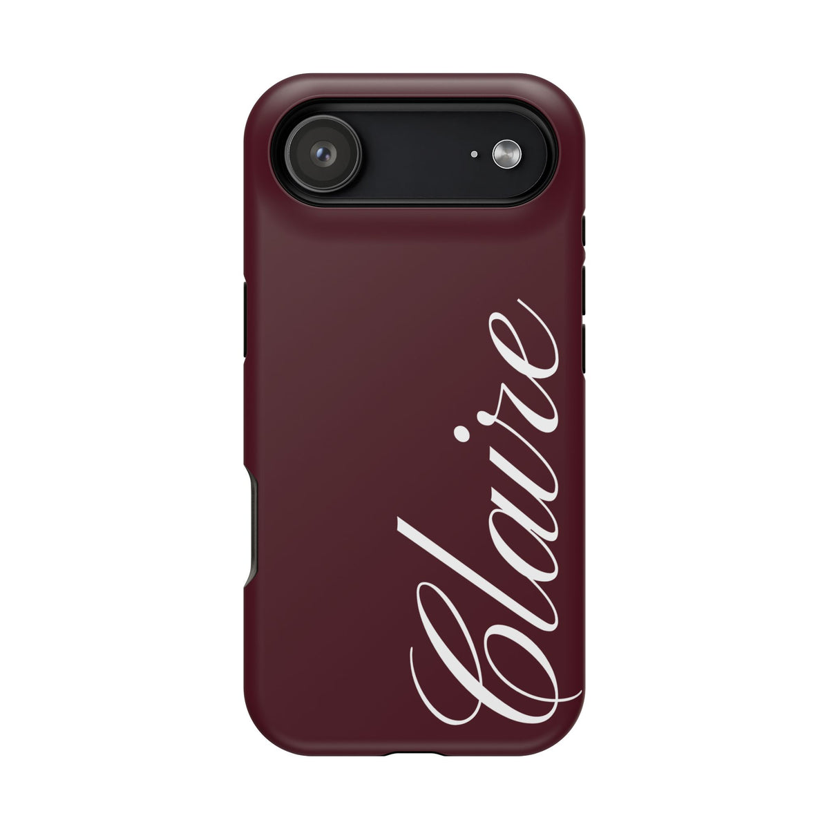 Personalized Burgundy iPhone Case