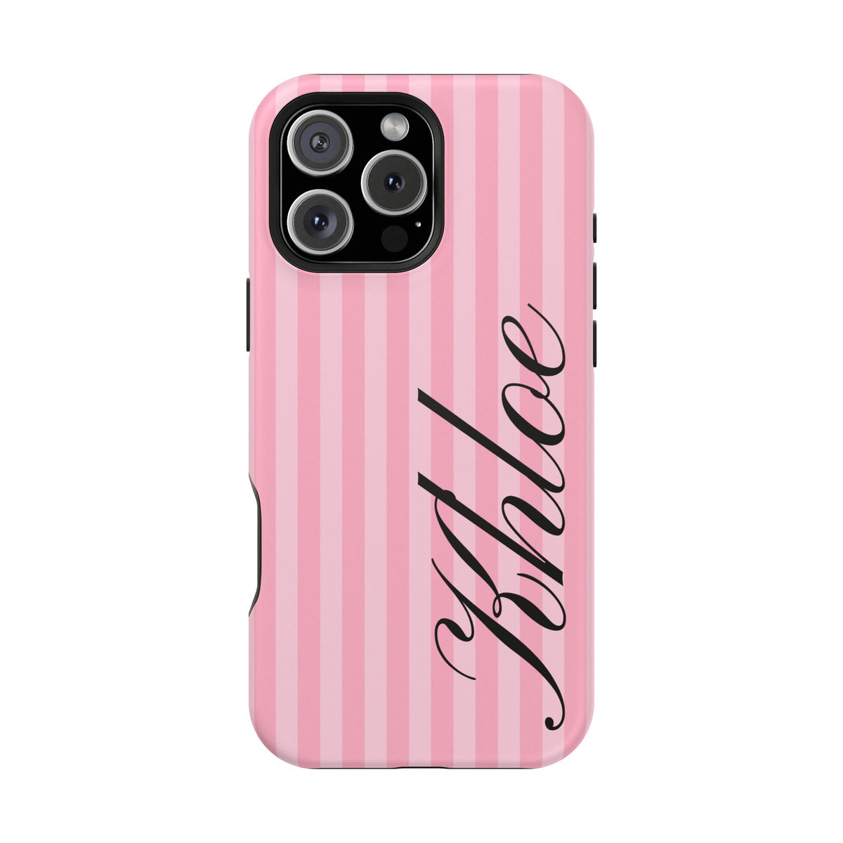 Personalized Bubblegum Stripes iPhone Case