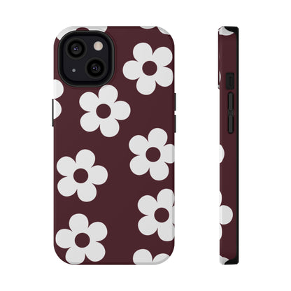 Burgundy Flowers iPhone Case