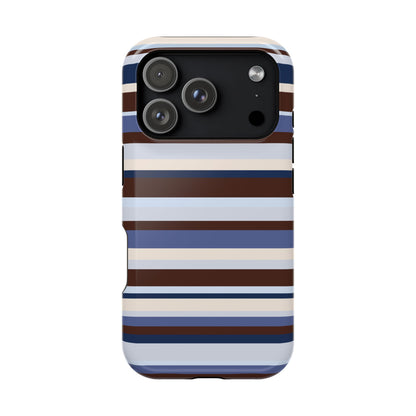 Blueberry Mocha Stripes iPhone Case