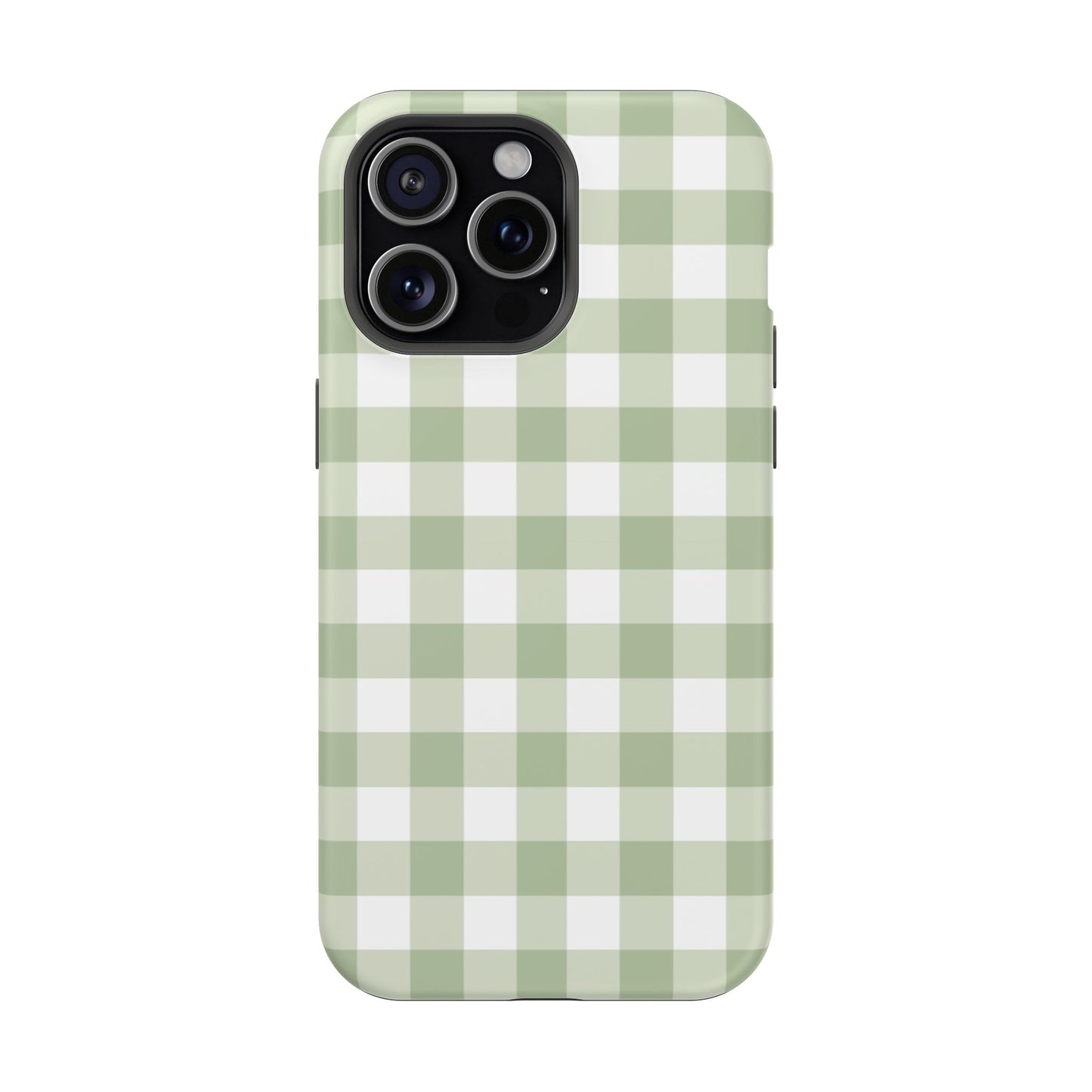 Green Gingham iPhone Case