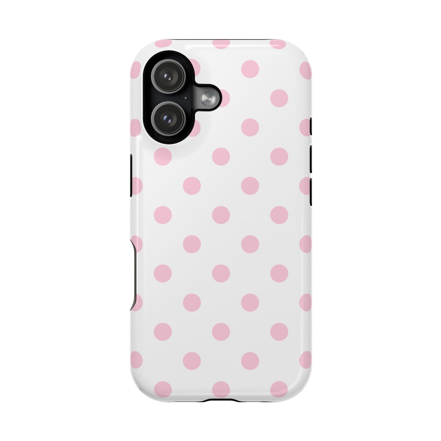 Pink Clouds Polka Dots iPhone Case