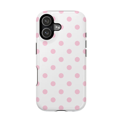 Pink Clouds Polka Dots iPhone Case