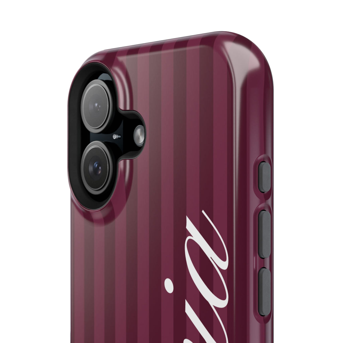 Custom Plum Stripes iPhone Case