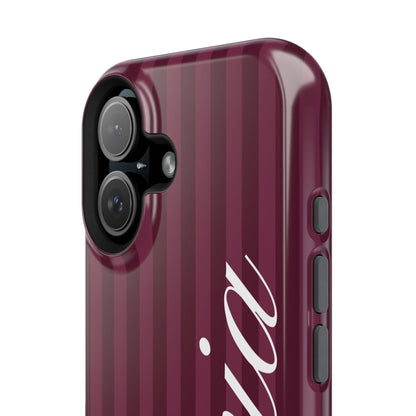 Custom Plum Stripes iPhone Case