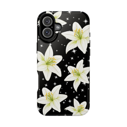 Tiger Lilies & Stars iPhone Case