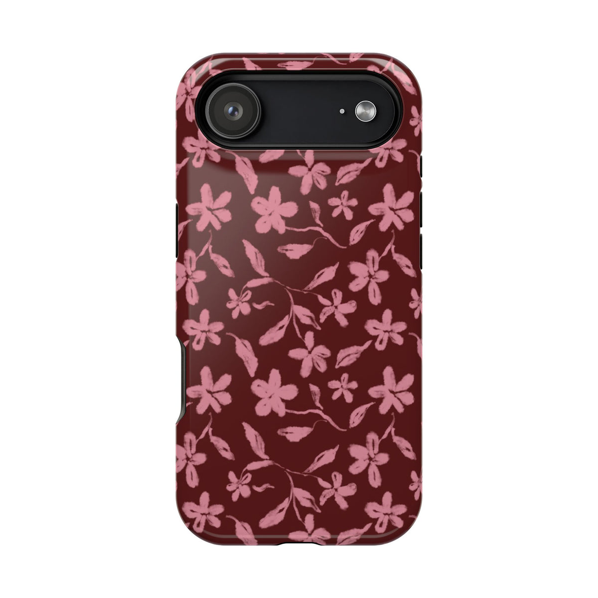Burgundy Petals iPhone Case