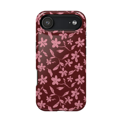 Burgundy Petals iPhone Case