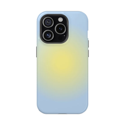 Yellow & Blue Aura iPhone Case