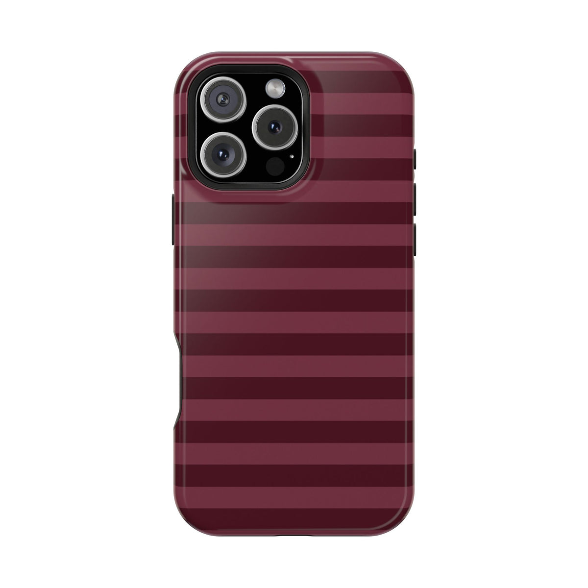 Burgundy Classic Striped iPhone Case