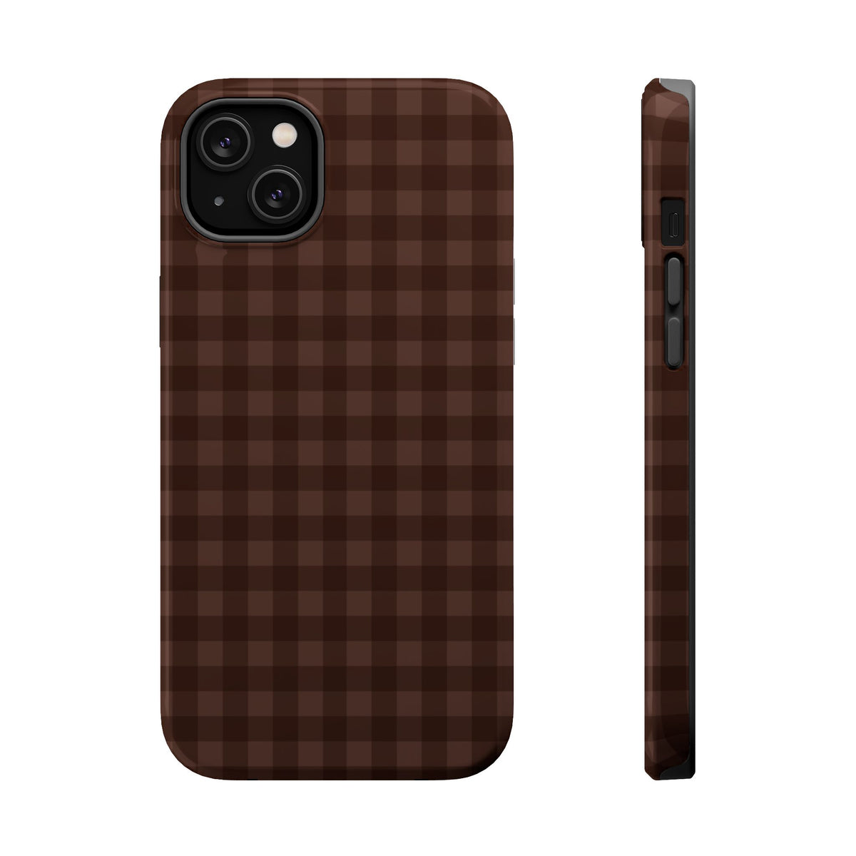 Brown Gingham iPhone Case