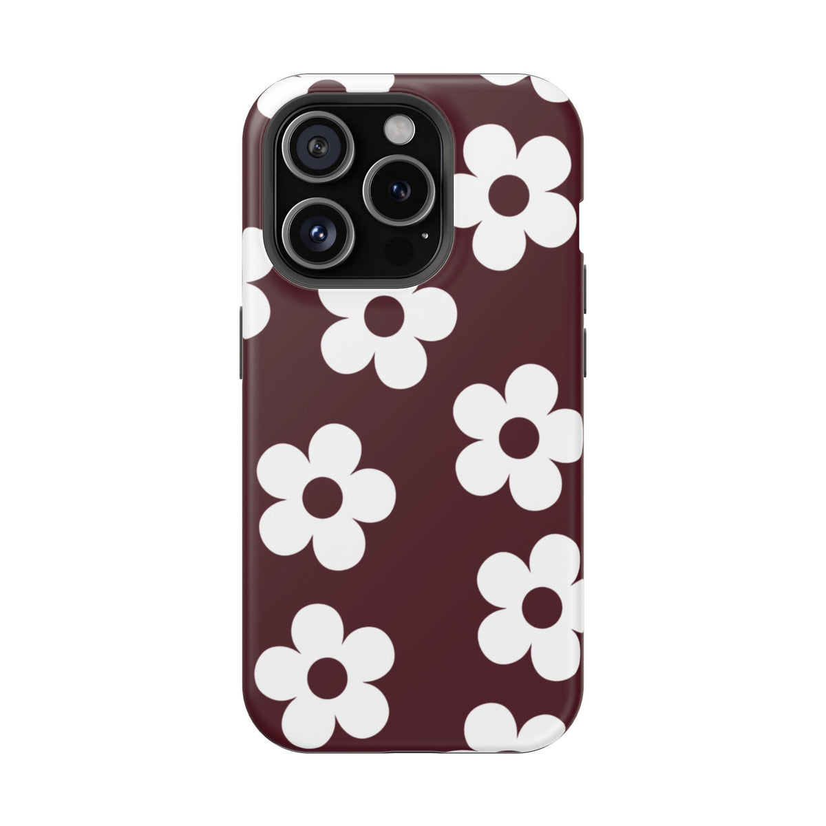 Burgundy Flowers iPhone Case