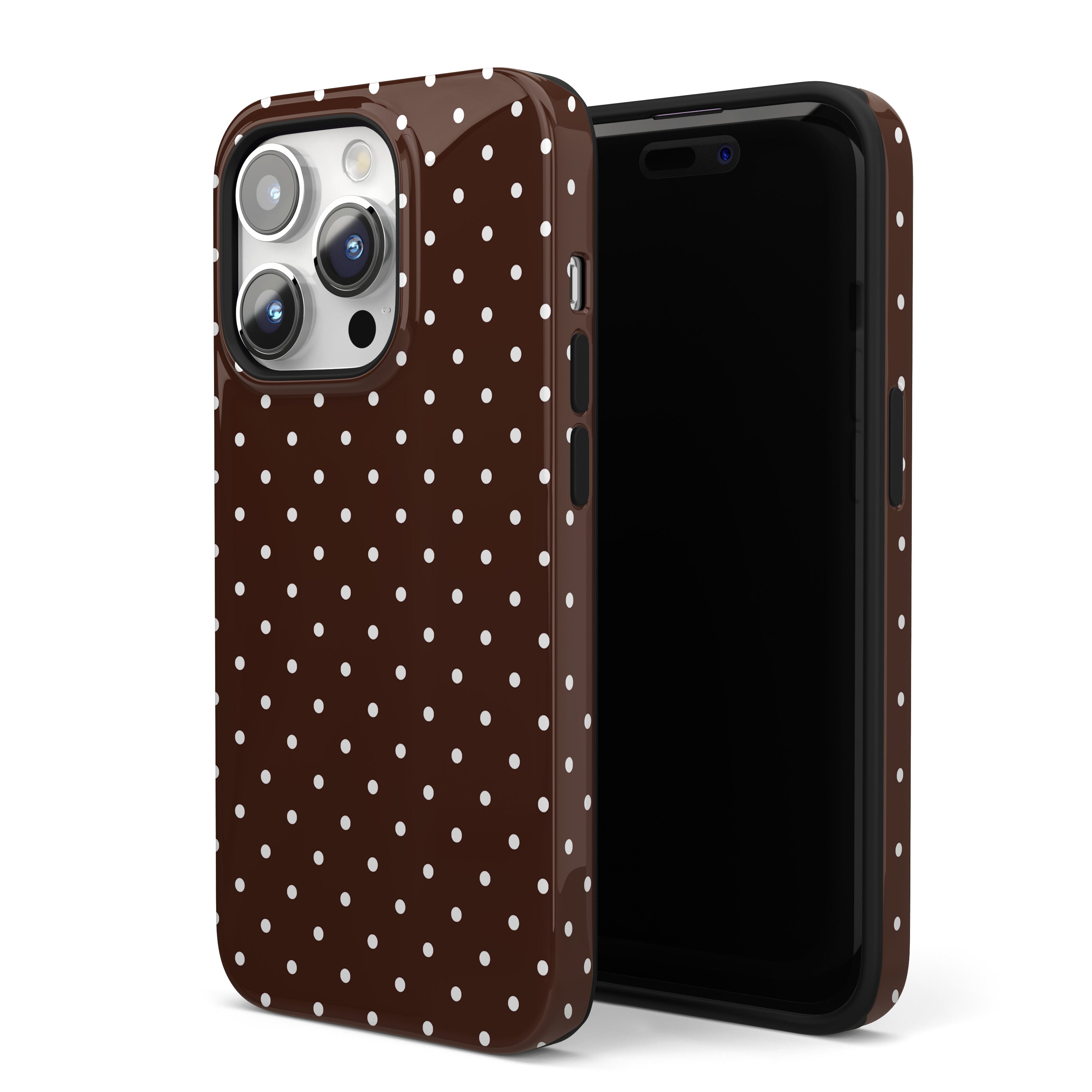 Mocha Mini Polka Dots iPhone Case