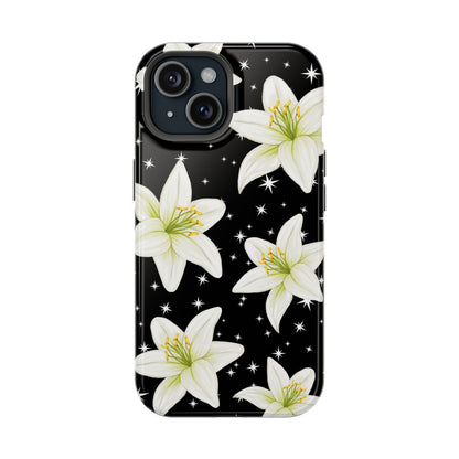 Tiger Lilies & Stars iPhone Case