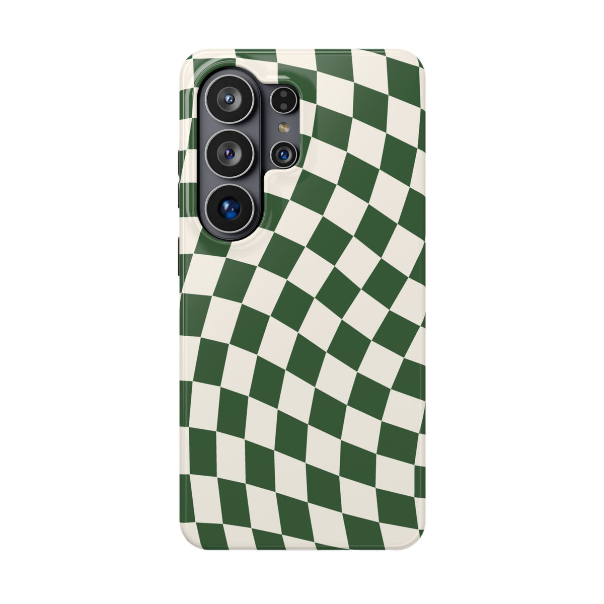 Green Wavy Checkered Samsung Case