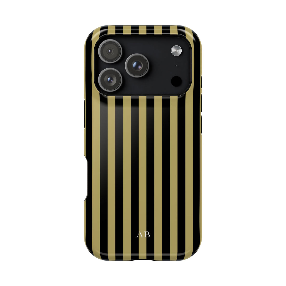 Custom Initials Wicked Stripes iPhone Case