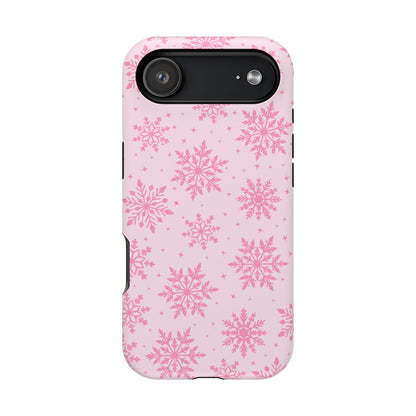 Pink Snowflakes iPhone Case