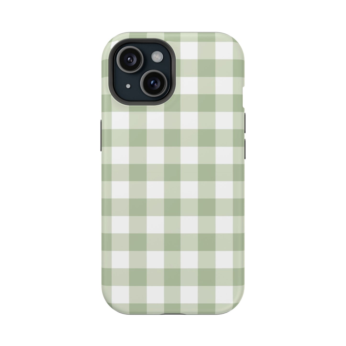 Green Gingham iPhone Case