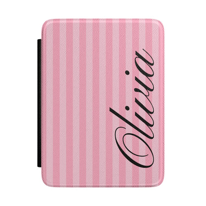 Custom Bubblegum Stripes Kindle Case