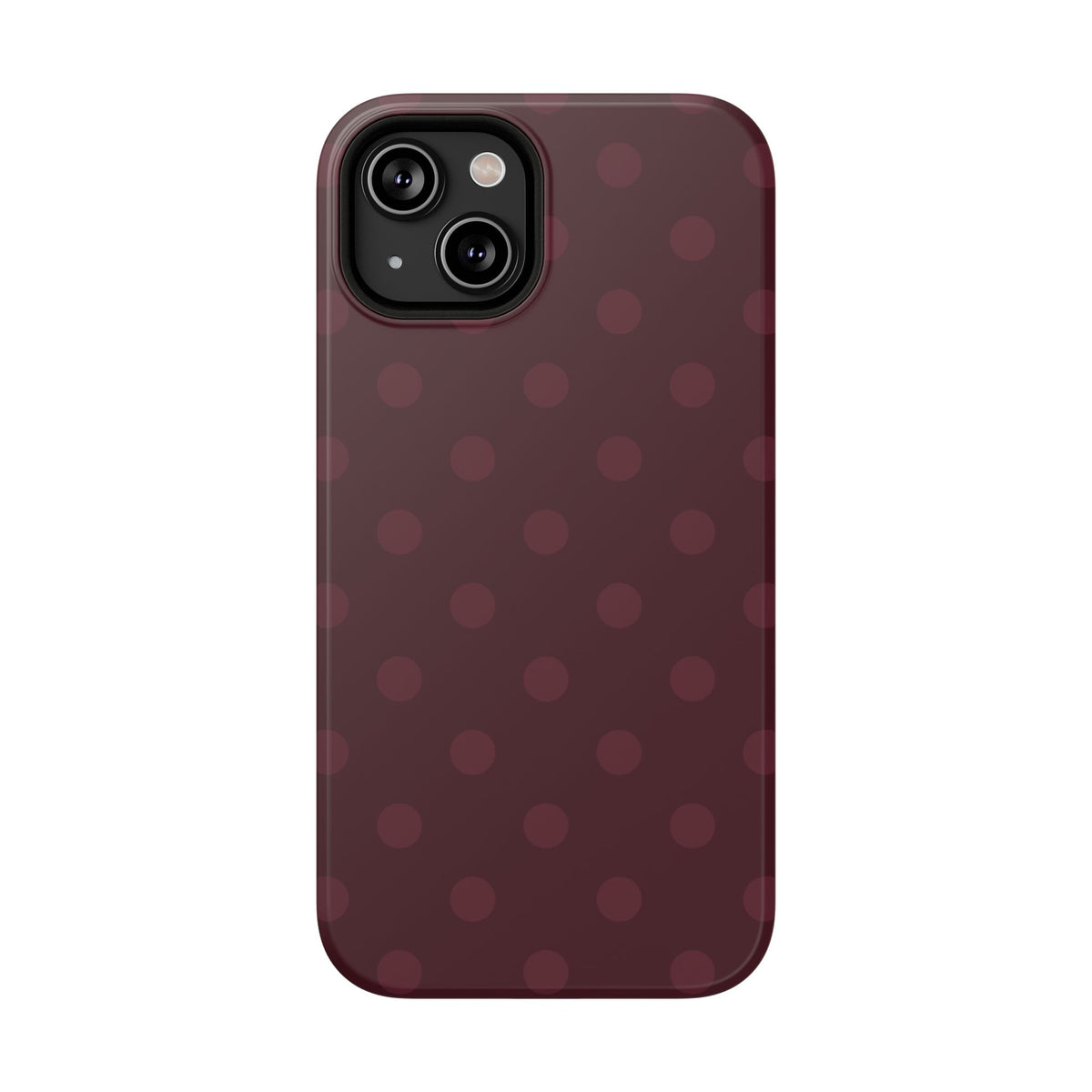 Burgundy Polka Dots iPhone Case