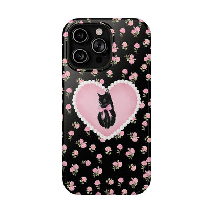 Black Féline Roses iPhone Case