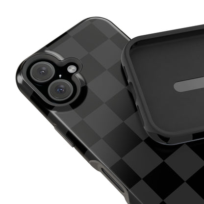 Black Checkered iPhone Case