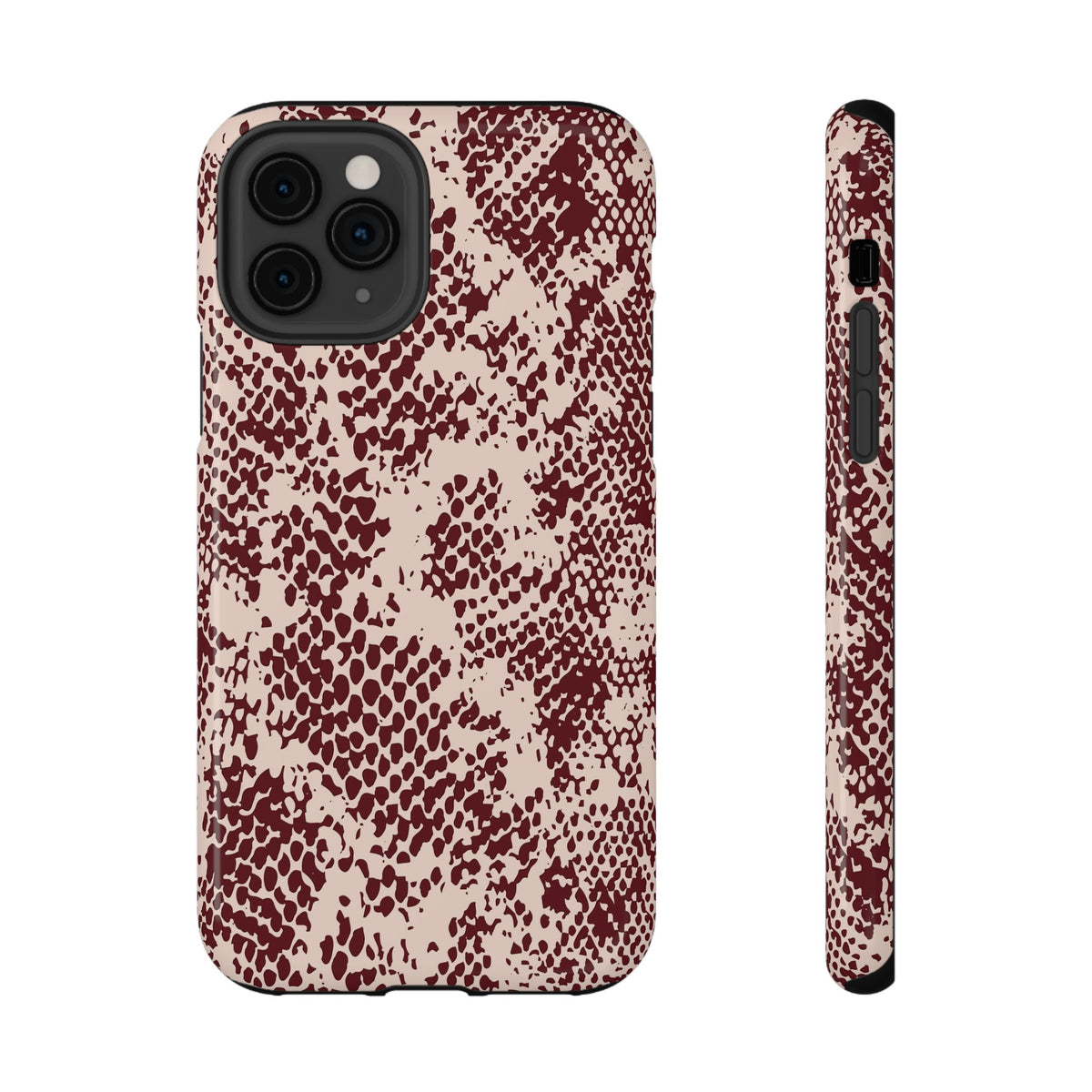 Burgundy Snake iPhone Case