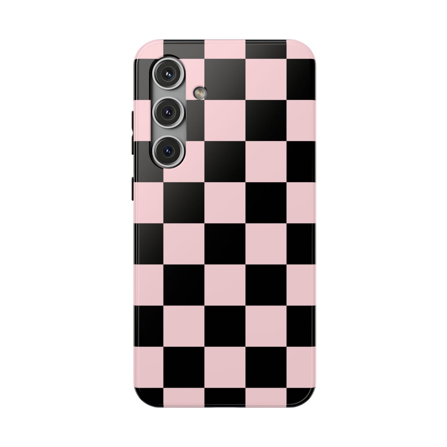Pink & Black Checkered Samsung Case