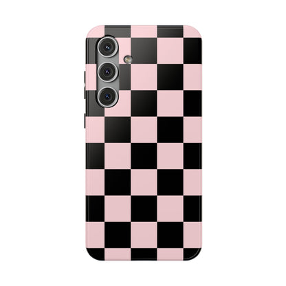 Pink & Black Checkered Samsung Case