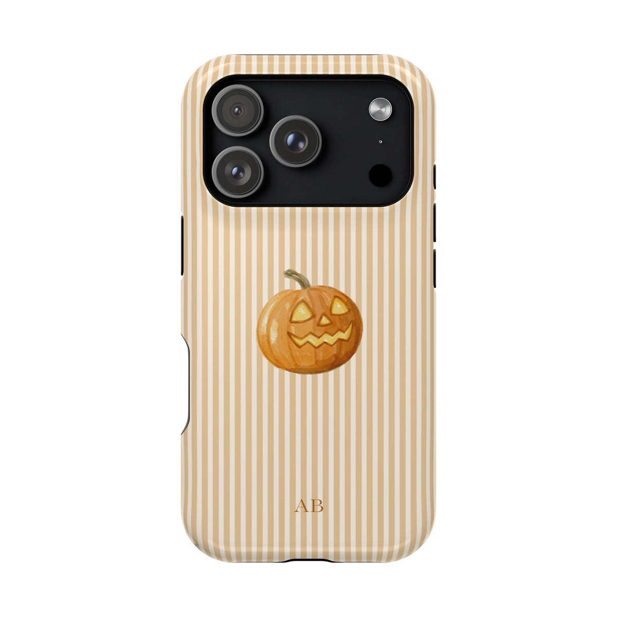 Custom Initials Pumpkin Cutie iPhone Case