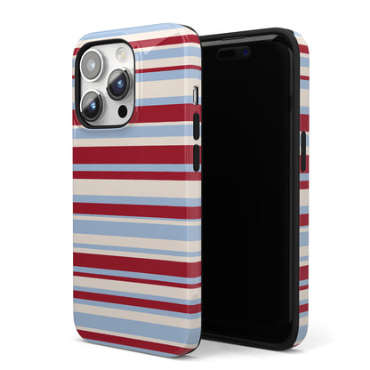 Cherry Soda Stripes iPhone Case
