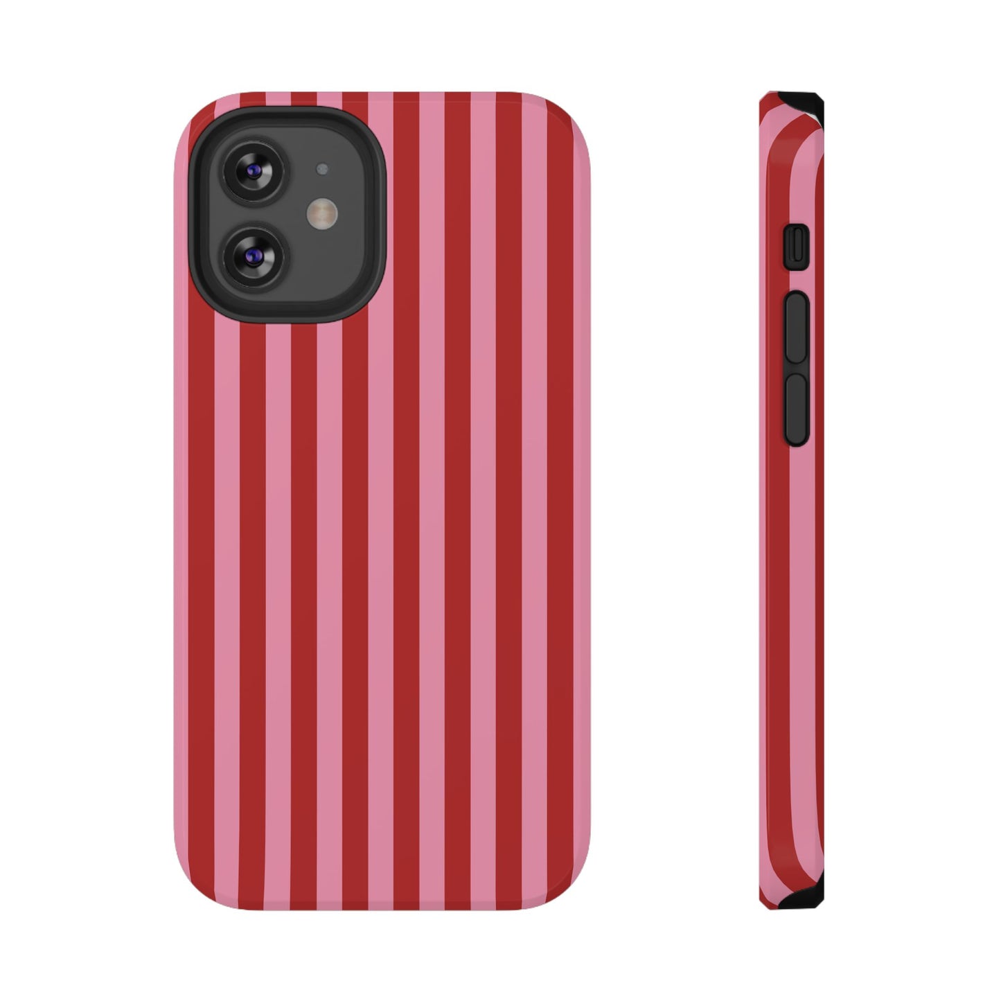 Cherry Blush Stripes iPhone Case