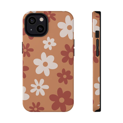 Brown Flower Power iPhone Case