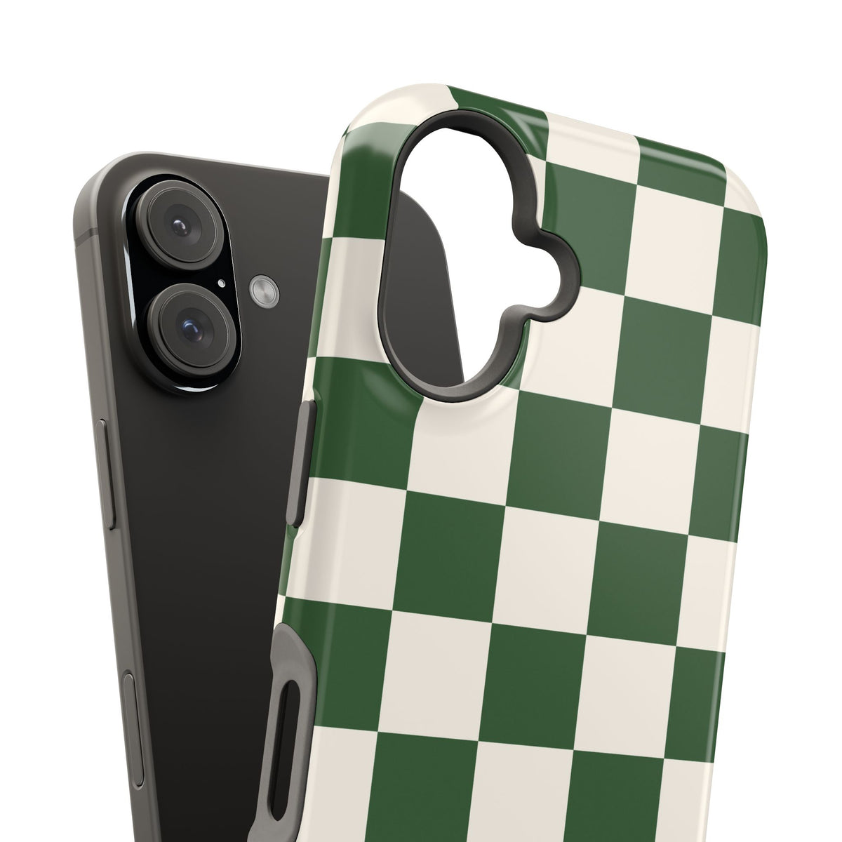Green Checkered iPhone Case