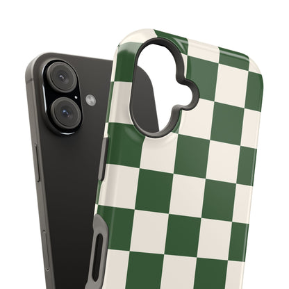 Green Checkered iPhone Case